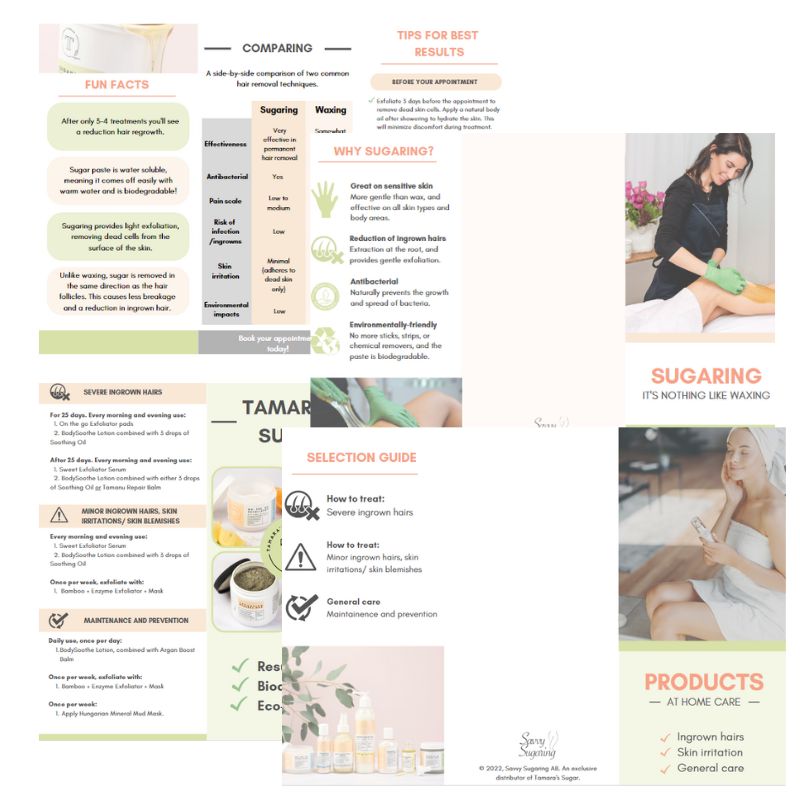 Sugaring brochures