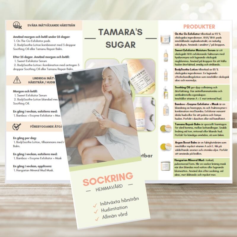 Broschyr - Hårborttagning Med Socker Marknadsföring Savvy Sugaring