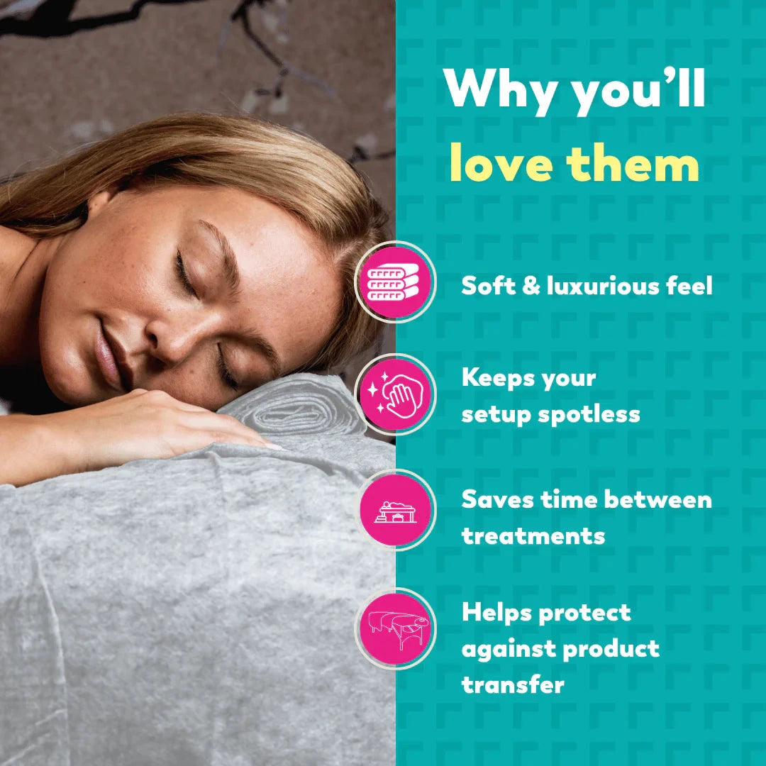 Scrummi Massage Bed Sheet with Face Hole 200 x 100 cm - 15 count Förbrukning Scrummi