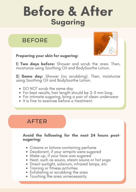 Before and After Sugaring | Print-at-home Marketing Savvy Sugaring