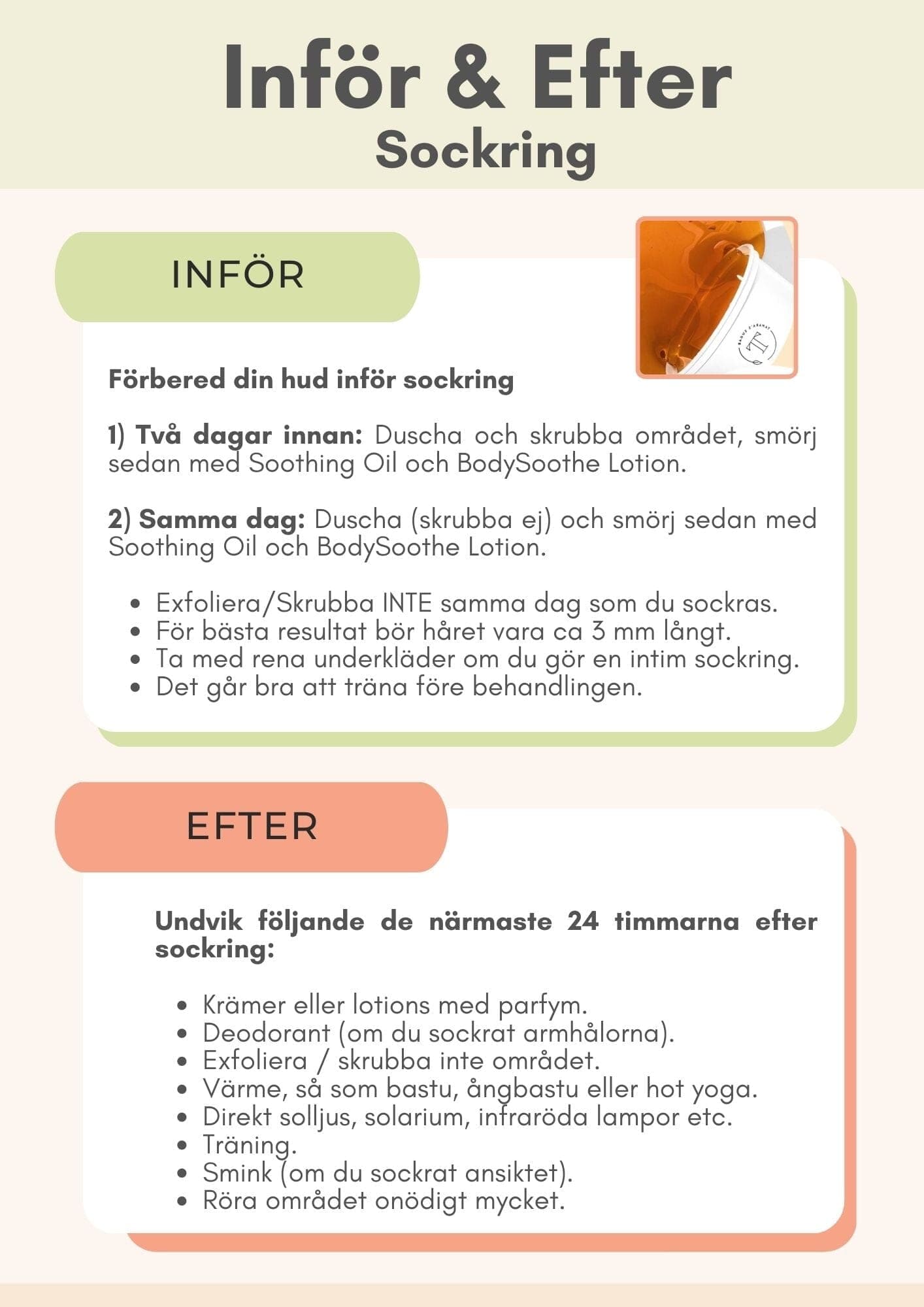 Before and After Sugaring | Print-at-home Marketing Savvy Sugaring