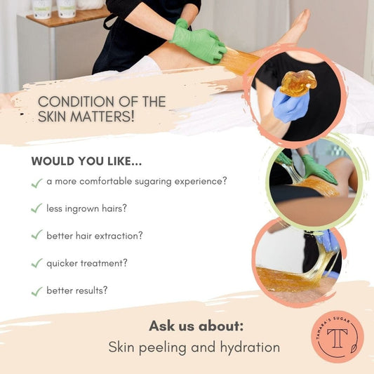 Condition of the skin matters! | Instagram & Facebook Post Marketing Savvy Sugaring