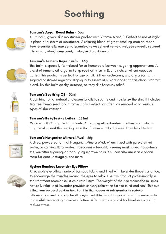 Retail Soothing Products | Print-at-home Marketing Savvy Sugaring