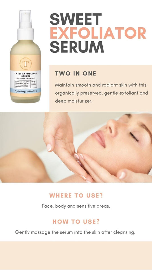 Sweet Exfoliator Serum | Instagram Story Marketing Savvy Sugaring