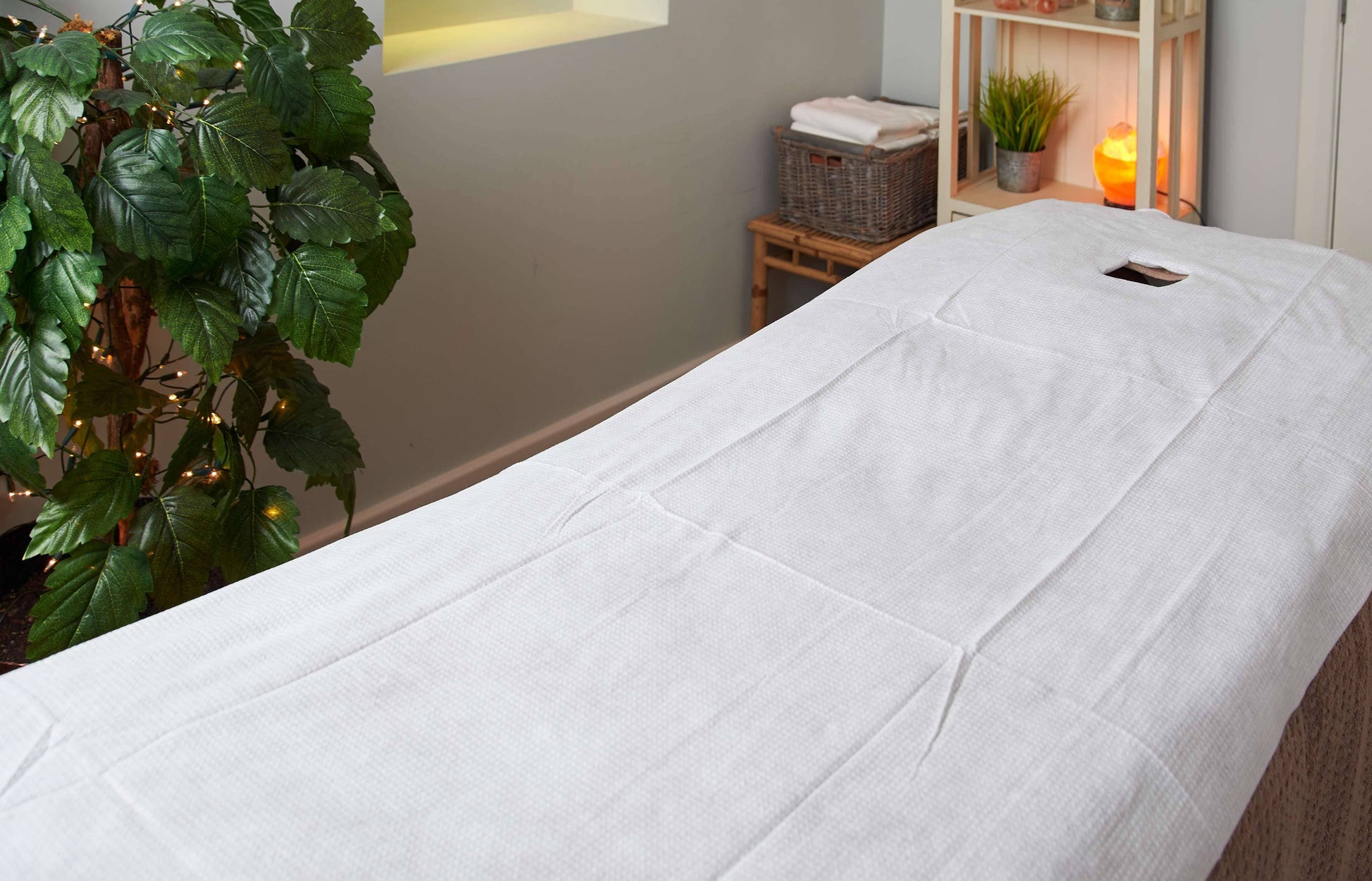 Scrummi Spa Sheet with Face Hole - 200 x 80 cm - 15 st - Biologiskt nedbrytbar Förbrukning Scrummi 